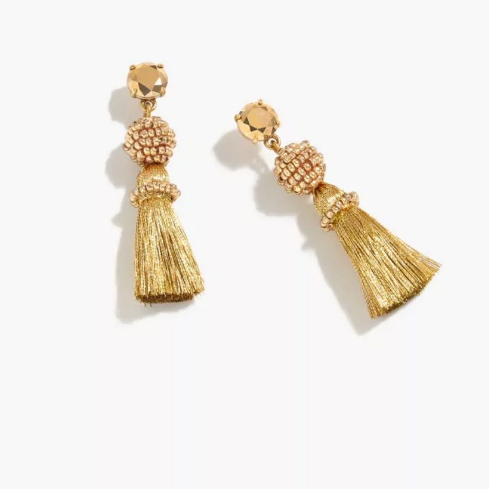 J.Crew Tassel ball earrings